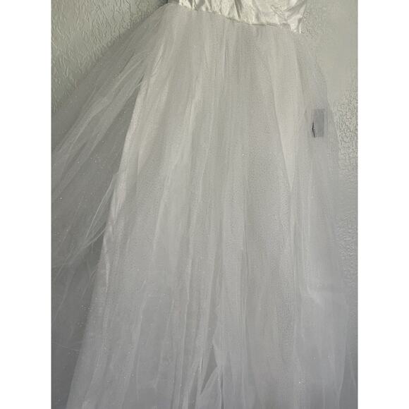 Lulus Spellbinding Beauty White Glitter Sleeveless Tulle Gown - Picture 3 of 14